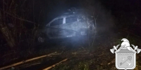Ночью огнеборцы Леноблпожспаса выезжали на тушение двух автомобилей - 47Channel.Ru