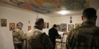 Православные священнослужители посетили росгвардейцев в ДНР и ЛНР - Росгвардия