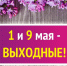 ГРАФИК РАБОТЫ НА МАЙСКИЕ ПРАЗДНИКИ - Детская поликлиника №3