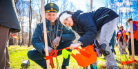 В городском округе Клин сотрудники МЧС России приняли участие в субботнике и международной акции «Сад памяти» - ГУ МЧС МО