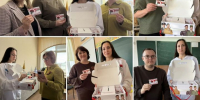 Педагоги средней школы № 3 поддержали акцию «Красная гвоздика» - Мензеля