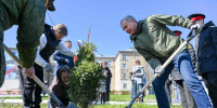 В Воронеже на территории Михайловского кадетского корпуса высадили Аллею Героев - ВестиПК в Воронеже