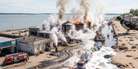 Пожар на морском терминале в Туапсе полностью ликвидирован — Оперштаб - SochiStream.Ru
