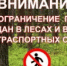 Внимание! Действует ограничение на пребывание граждан в лесах и въезда в них транспортных средств - Родионово-Несветайский район