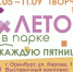 Творческий проект «Лето в парке» возвращается! - Центр развития культуры