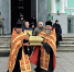 Ковчег с мощами преподобного Серафима на передовой - Свято-Троицкий Серафимо-Дивеевский монастырь