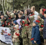 Военнослужащие омской воинской части Росгвардии приняли участие в патриотической акции «Марш Победы» - Росгвардия