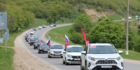 В Казбековском районе прошёл автопробег «Знамя Победы» в честь годовщины Великой Победы - Дагестанская правда