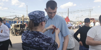 Росгвардейцы приняли участие во Всероссийской акции «Георгиевская ленточка» в Туле - Росгвардия