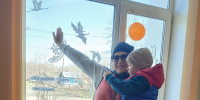 Акция «Окна Победы» в библиотеке с. Сокол - Долинская ЦБС