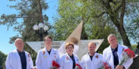 Сегодня в Оренбурге выстовочном комплексе «Салют, Победа» прошла торжественная церемония возложения цветов в память о павших в Великой Отечественной войне, приуроченная к 81-й годовщине Победы - ООКБ им. В.И. Войнова