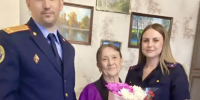 Руководитель следственного отдела по городу Бокситогорску поздравил с Днем Победы бывшую узницу фашистских концлагерей Лидию Игнатьевну Масленникову - Следственный комитет