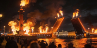 Ростральные колонны и мосты Петербурга засияют в ночь Победы - Peterburg2.Ru