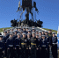 Курсанты Высшего военно-морского инженерного училища г. Пушкин в торжественном строю прошествовали по аллее мемориального комплекса «Князь Александр Невский с дружиной» - Национальный парк Себежский