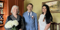 Министр труда Тульской области Алексей Федосеев поздравил Марию Васильевну Потапову, ветерана труда – труженика тыла ВОВ, с наступающим Днём Победы - Министерство труда и соцзащиты