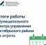 Итоги работы Муниципального центра управления Октябрьского района за апрель - Октябрьский район
