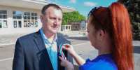 В День Луганской Народной Республики в Первомайске на центральном флагштоке города подняли флаг региона - Город Первомайск