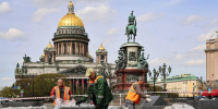 В Петербурге начали монтаж сада-трансформера на Исаакиевской площади - Spbdnevnik.ru
