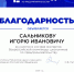Экспертный вклад в развитие молодого предпринимательства: доцент И.И. Сальников отмечен Благодарностью Минобрнауки РФ - БУКЭП