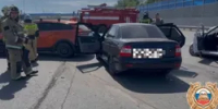 В Уфе на Бельском мосту в ДТП «встретились» три «Лады» - Башинформ