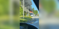 На Веневском шоссе под Тулой загорелся автобус - ТК Первый Тульский