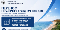 Указ о переносе выходного дня в Херсонской области - Министерство курортов и туризма