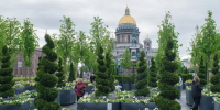 В туевом лабиринте на Исаакиевской площади  дети играют в прятки - Metro Петербург