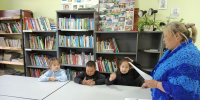 В библиотеке с.Владимировка для дошколят прошло мероприятие, посвященное Общероссийскому Дню библиотек - Библиотечно-музейный центр м. р. им. Полины Осипенко