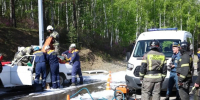 После ДТП с легковушкой и автобусом загорелась трава вдоль трассы Чита – Забайкальск - ChitaMedia