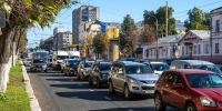 Огромная пробка образовалась на Зареченском мосту в Туле - ИА Тульская служба новостей