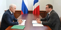 Виталий Хоценко провёл рабочую встречу с помощником председателя правительства РФ Муслимом Хучиевым - 12 канал