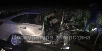 При столкновении «Лада Гранта» и BMW на трассе «Чистополь — Нижнекамск» погибли двое, в том числе ребенок - Газета Новая жизнь