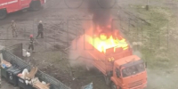 В Мурманске горел мусоровоз [видео] - SeverPost.ru
