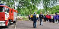 День пожарной безопасности  проведен в спортивном детском лагере Щелкова - ГУ МЧС МО