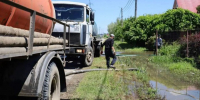 В Тахтамукайском районе продолжают откачивать воду из дворов - ИА Адыгея Сегодня