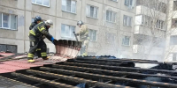 Квест для пожарных из-за припаркованной машины. На Молодогвардейцев загорелась крыша ветеринарного центра - 31TV.RU