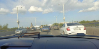 В Пскове на Ольгинском мосту произошло тройное ДТП - Pln-Pskov.Ru