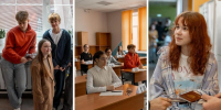 Выпускники много улыбались, словно волнения перед экзаменом не существовало | Источник: Александр Куренной / 76.RU - 76.Ru