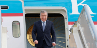 Александр Беглов встретил в аэропорту Президента Узбекистана Шавката Мирзиёева, прибывшего на ПМЭФ-2026 - ТК Санкт-Петербург