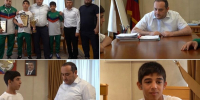 Глава Каякентского района Магомед Эльдерханов встретился с юным чемпионом Умаром Ихлазовым - Сетевое издание Вестник Каякентского района