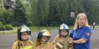 Спортивная эстафета в городском оздоровительном летнем детском лагере на базе ГБОУ № 532 Красногвардейского района Санкт-Петербурга - Санкт-Петербургское отделение ВДПО
