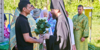 Божественная Литургия на Отдание праздника Пятидесятницы в храме-часовне Рождества Христова с. Лихунино - Касимовская епархия