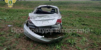Подросток погиб при опрокидывании авто в кювет в Агрызском районе РТ - ИА Татар-информ