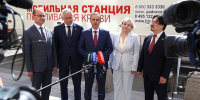 Председатель Комитета по охране здоровья Сергей Леонов, Первые заместители Председателя Комитета Бадма Башанкаев и Леонид Огуль и член Комитета Михаил Кизеев - Государственная Дума