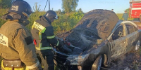 В Хотынецком районе на трассе загорелся легковой автомобиль - Орловский Вестник