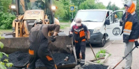 В городе продолжаются ремонтные работы по восстановлению дорожного полотна - Администрация г. Королёв