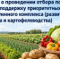 Объявление о проведении отбора получателей субсидии на поддержку приоритетных направлений агропромышленного комплекса (развитие элитного овощеводства и картофелеводства) - Министерство сельского хозяйства