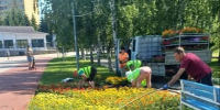 Подрядчики продолжают работу в общественных пространствах. - Город Курск