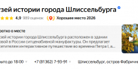 Музей в Шлиссельбурге вошел в число "Особенно Хороших мест" России - 47Channel.Ru