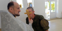 В храме в честь иконы Божией Матери «Спорительница хлебов» совершена Божественная литургия для военнослужащих - Епархия